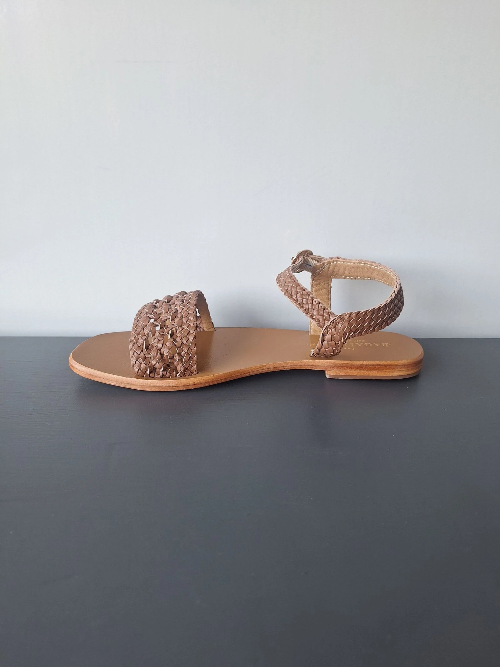 Les Bagatelles brown braided leather sandals 40 – photo 4